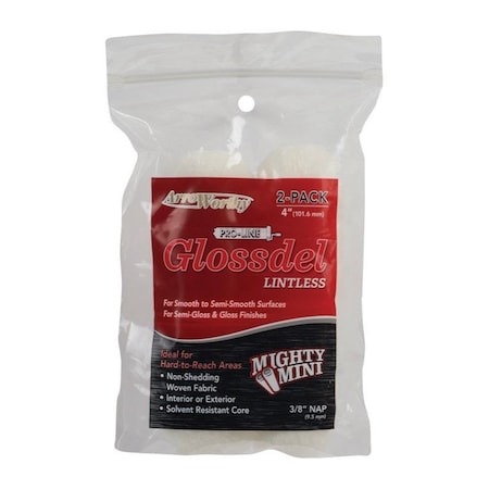 Arroworthy ArroWorthy ProLine Glossdel Woven 4 in. W X 3/8 in. Mini Paint Roller Cover 2 pk 4-GL3T/P